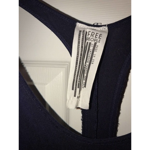 FREE PEOPLE Jersey Dress, Medium, High Low Halter Back Blue summer dress - Picture 14 of 15